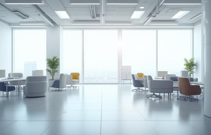 Modern office interior of Northern Tech Solutions in Toronto, featuring collaborative workspaces